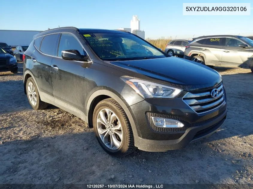 2016 Hyundai Santa Fe Sport VIN: 5XYZUDLA9GG320106 Lot: 12120257