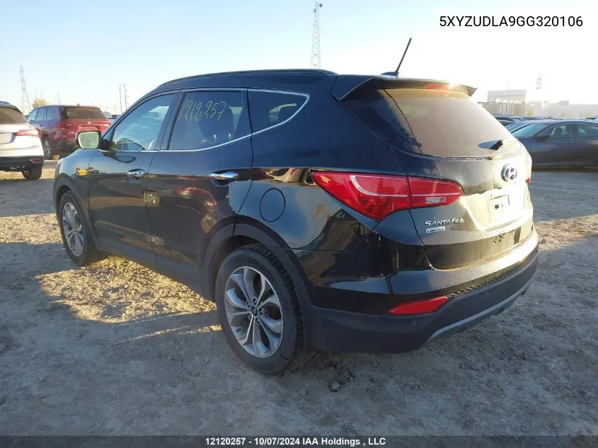 2016 Hyundai Santa Fe Sport VIN: 5XYZUDLA9GG320106 Lot: 12120257