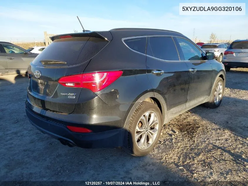 2016 Hyundai Santa Fe Sport VIN: 5XYZUDLA9GG320106 Lot: 12120257