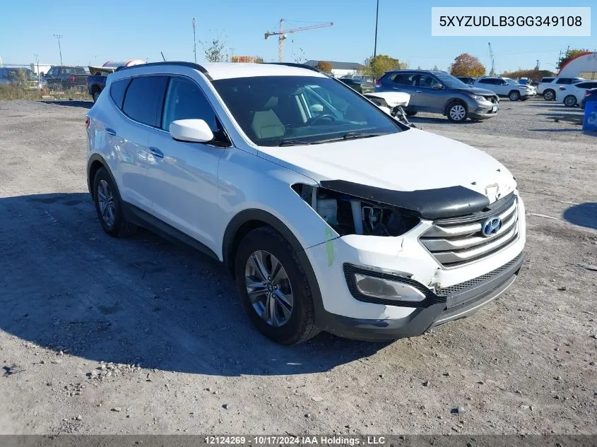 2016 Hyundai Santa Fe Sport VIN: 5XYZUDLB3GG349108 Lot: 12124269