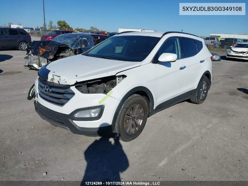 2016 Hyundai Santa Fe Sport VIN: 5XYZUDLB3GG349108 Lot: 12124269