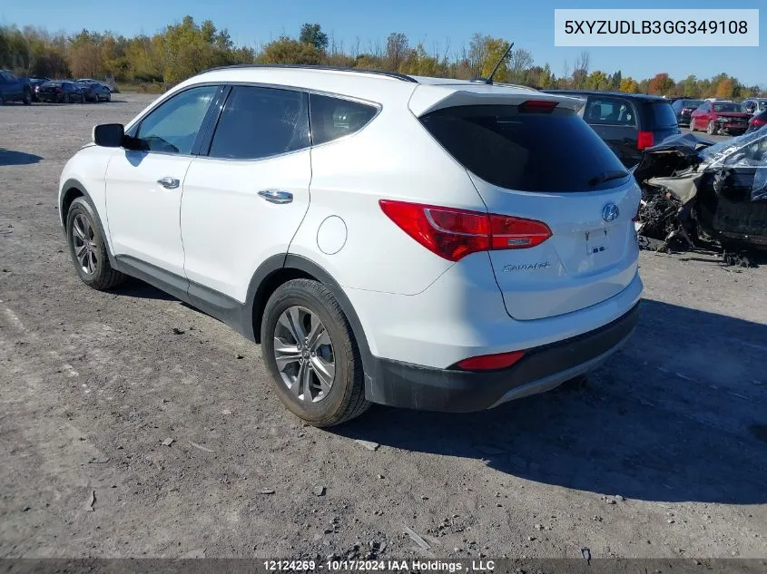 2016 Hyundai Santa Fe Sport VIN: 5XYZUDLB3GG349108 Lot: 12124269