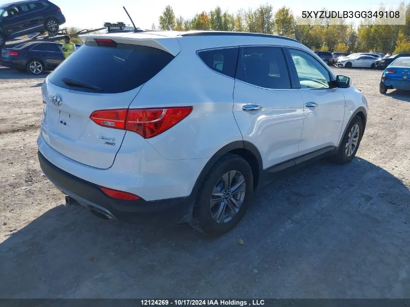 2016 Hyundai Santa Fe Sport VIN: 5XYZUDLB3GG349108 Lot: 12124269