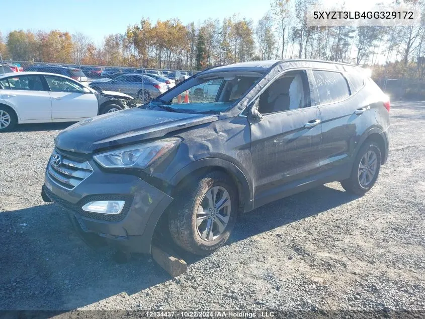 2016 Hyundai Santa Fe Sport VIN: 5XYZT3LB4GG329172 Lot: 12134437