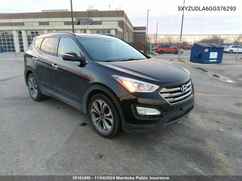 2016 Hyundai Santa Fe Sport 2.0T Se VIN: 5XYZUDLA6GG376293 Lot: 20183490