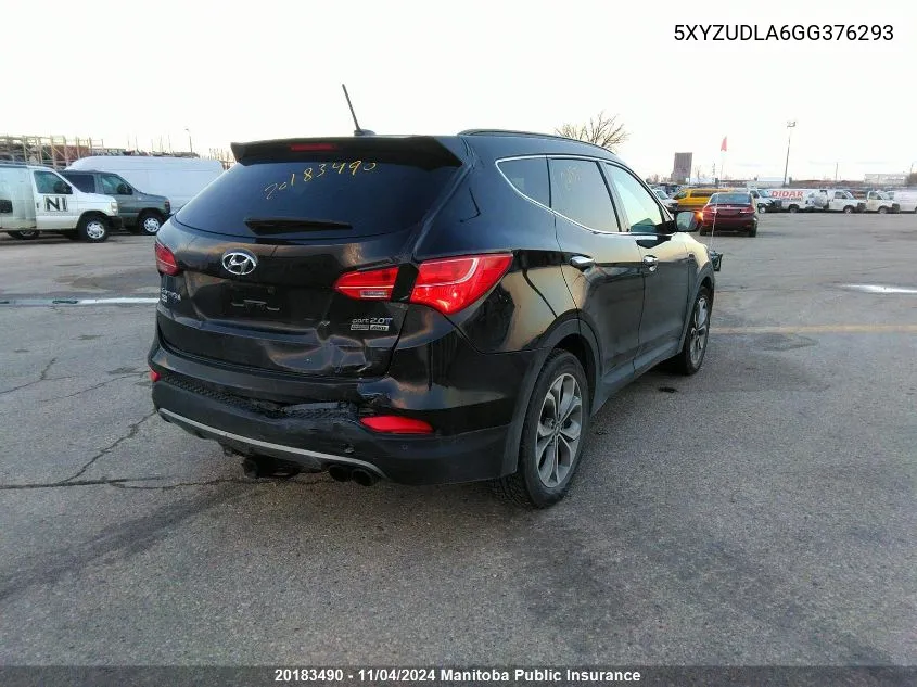 2016 Hyundai Santa Fe Sport 2.0T Se VIN: 5XYZUDLA6GG376293 Lot: 20183490