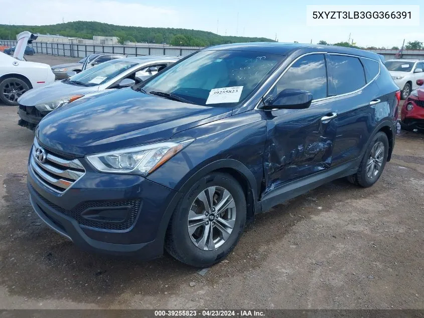 2016 Hyundai Santa Fe Sport 2.4L VIN: 5XYZT3LB3GG366391 Lot: 40383018