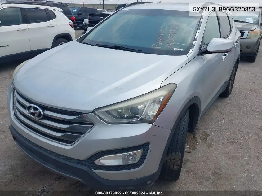 5XYZU3LB9GG320853 2016 Hyundai Santa Fe Sport 2.4L