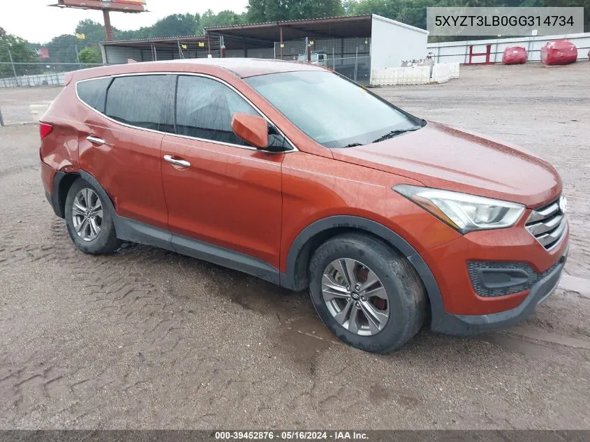 5XYZT3LB0GG314734 2016 Hyundai Santa Fe Sport 2.4L