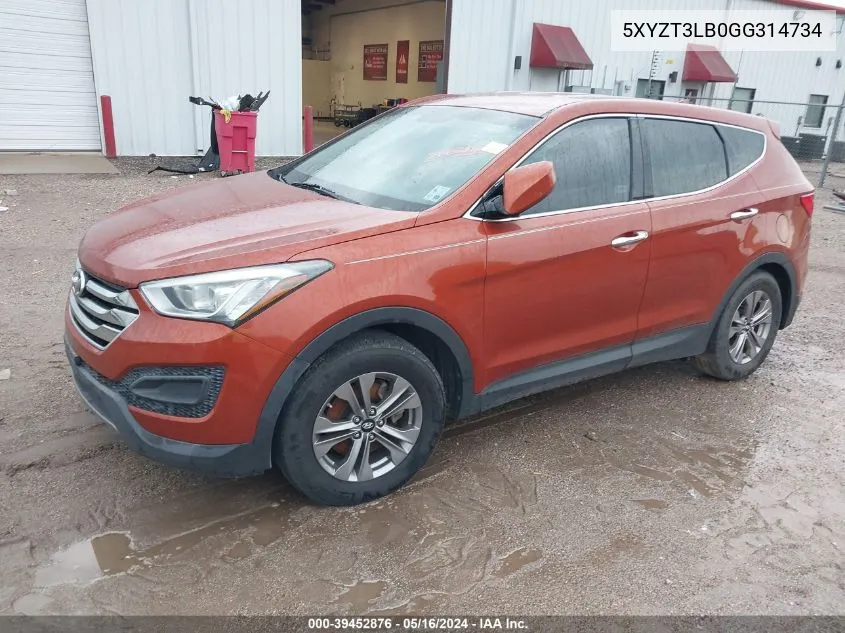 2016 Hyundai Santa Fe Sport 2.4L VIN: 5XYZT3LB0GG314734 Lot: 39452876