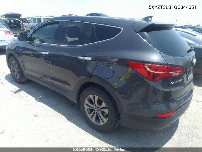 5XYZT3LB1GG344051 2016 Hyundai Santa Fe Sport 2.4L