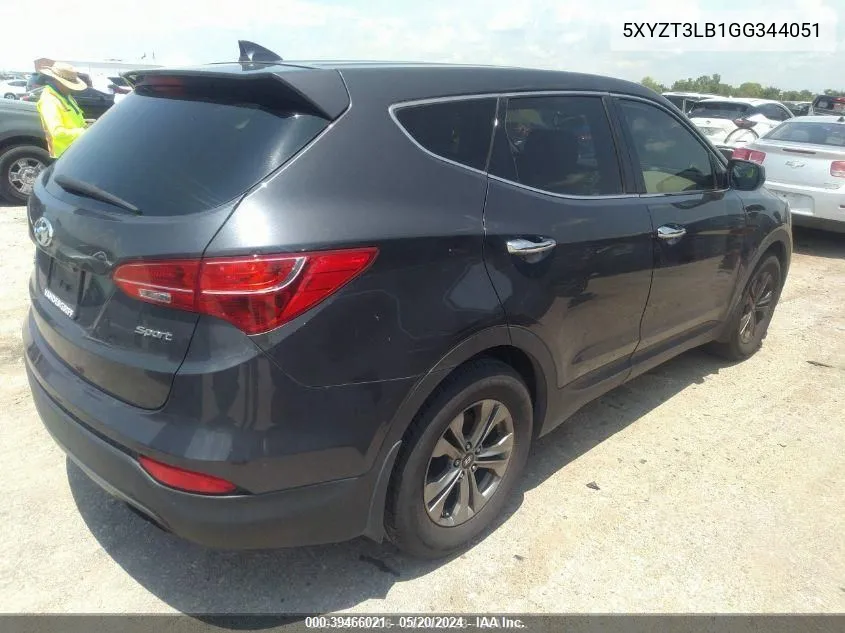 5XYZT3LB1GG344051 2016 Hyundai Santa Fe Sport 2.4L