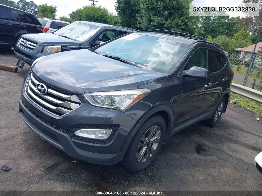 2016 Hyundai Santa Fe Sport 2.4L VIN: 5XYZU3LB2GG332830 Lot: 39643163