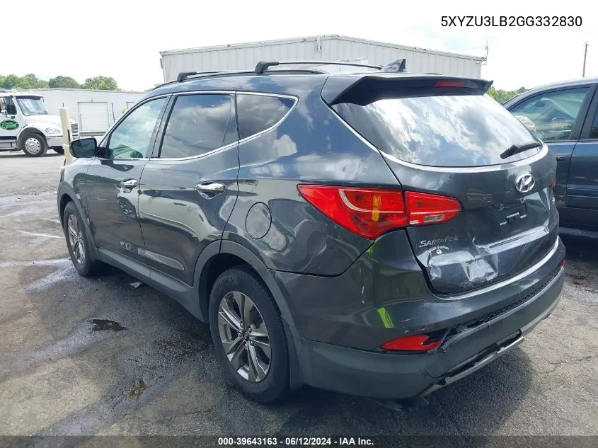 5XYZU3LB2GG332830 2016 Hyundai Santa Fe Sport 2.4L