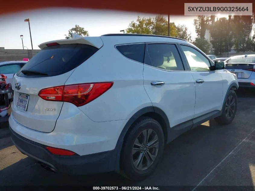 5XYZU3LB9GG325664 2016 Hyundai Santa Fe Sport 2.4L