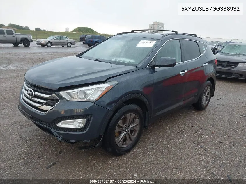 2016 Hyundai Santa Fe Sport 2.4L VIN: 5XYZU3LB7GG338932 Lot: 39732197