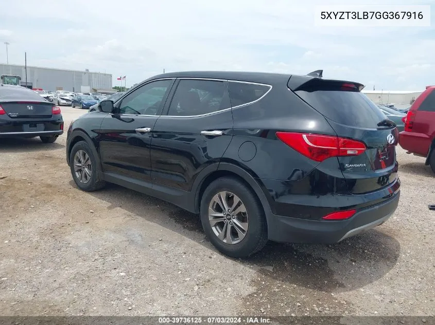 2016 Hyundai Santa Fe Sport 2.4L VIN: 5XYZT3LB7GG367916 Lot: 39736125