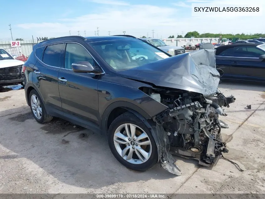 5XYZWDLA5GG363268 2016 Hyundai Santa Fe Sport 2.0L Turbo