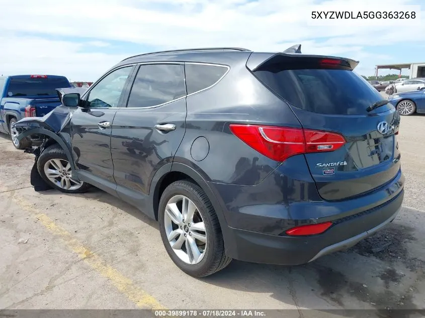 5XYZWDLA5GG363268 2016 Hyundai Santa Fe Sport 2.0L Turbo