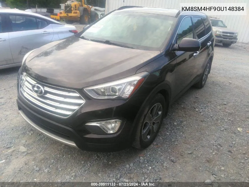 2016 Hyundai Santa Fe Se VIN: KM8SM4HF9GU148384 Lot: 39911133