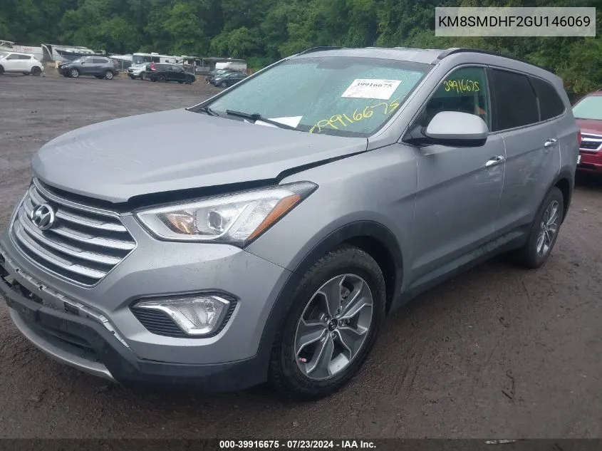 2016 Hyundai Santa Fe Se VIN: KM8SMDHF2GU146069 Lot: 39916675