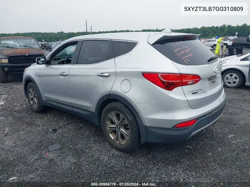 5XYZT3LB7GG310809 2016 Hyundai Santa Fe Sport 2.4L