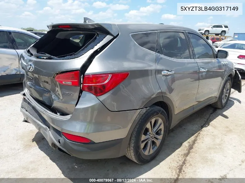 5XYZT3LB4GG317149 2016 Hyundai Santa Fe Sport 2.4L