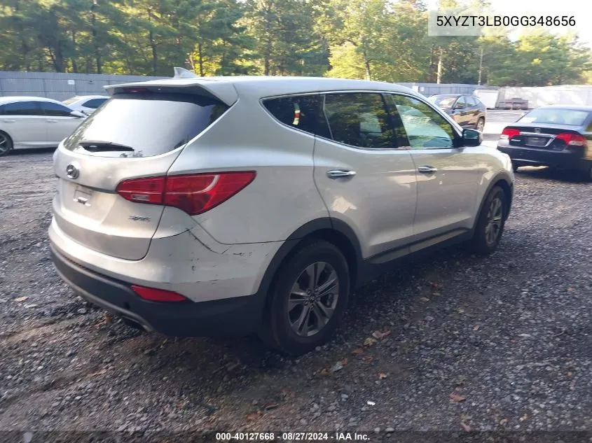 2016 Hyundai Santa Fe Sport 2.4L VIN: 5XYZT3LB0GG348656 Lot: 40127668