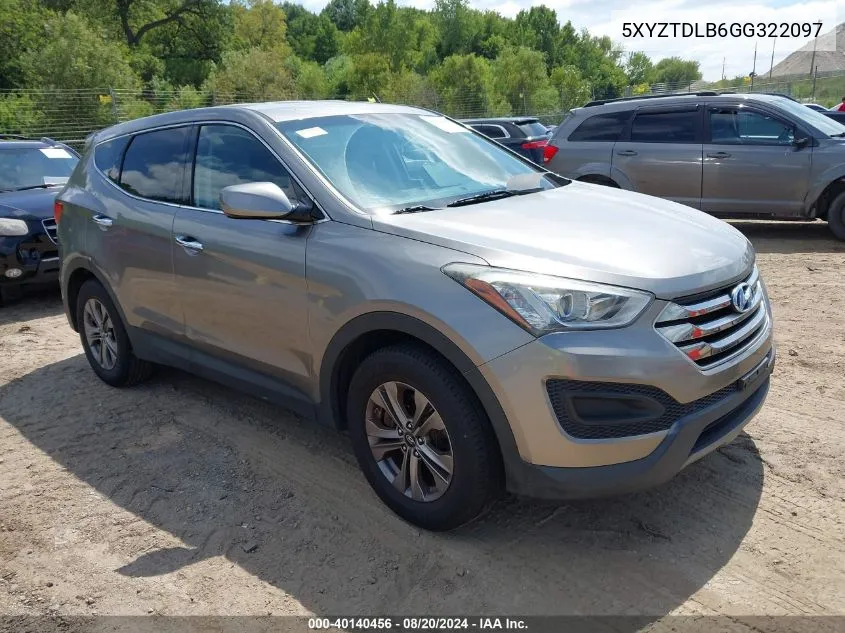 5XYZTDLB6GG322097 2016 Hyundai Santa Fe Sport 2.4L