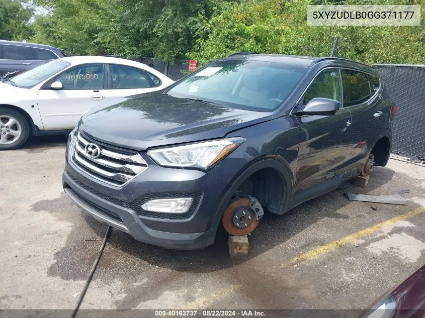 5XYZUDLB0GG371177 2016 Hyundai Santa Fe Sport 2.4L