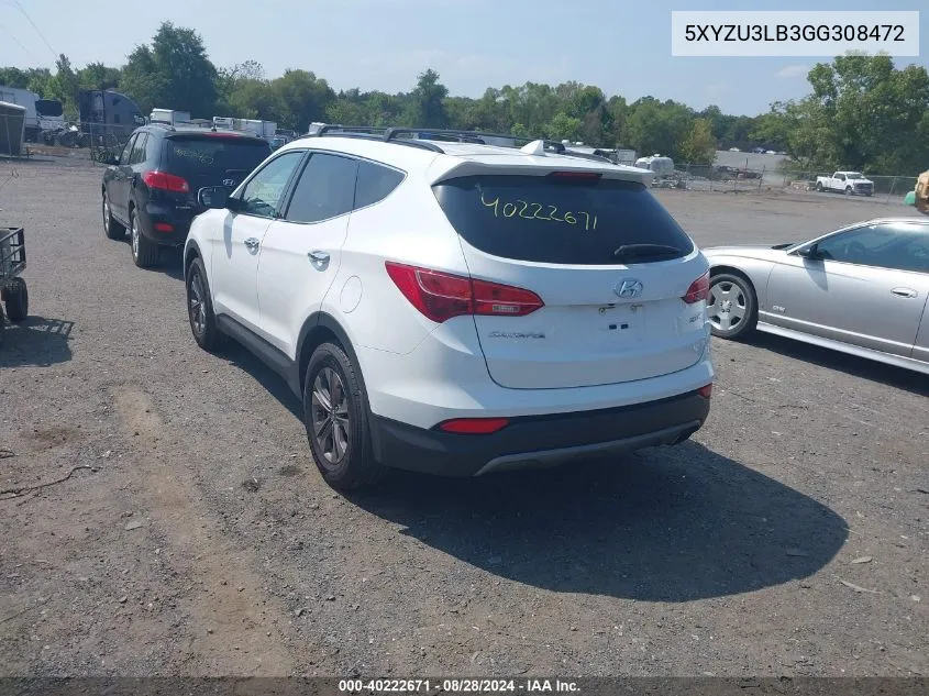 5XYZU3LB3GG308472 2016 Hyundai Santa Fe Sport 2.4L