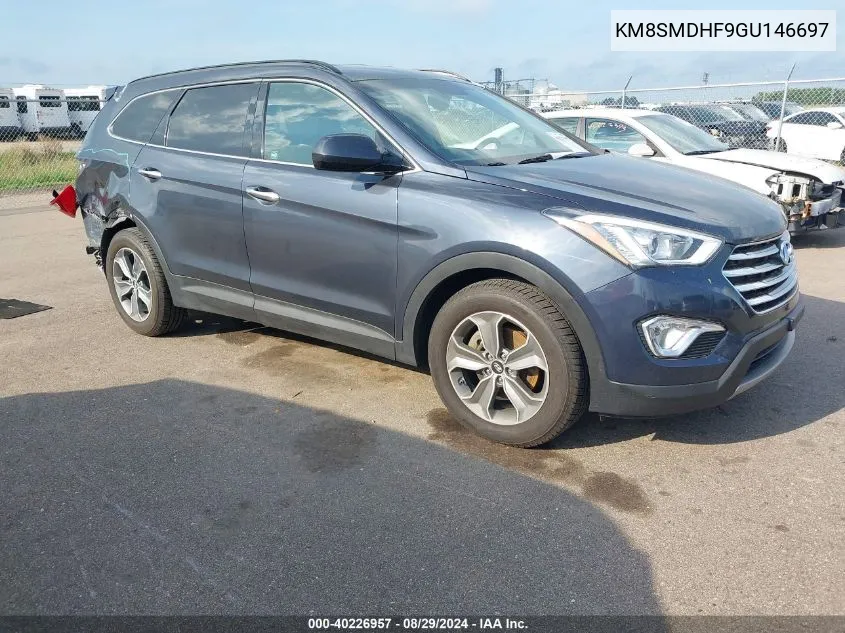 KM8SMDHF9GU146697 2016 Hyundai Santa Fe Se