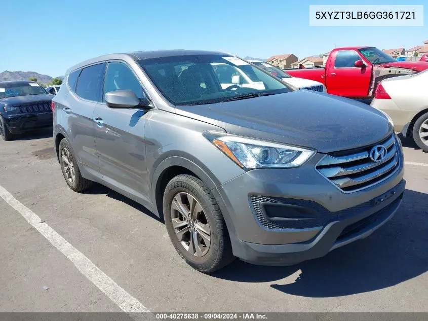 5XYZT3LB6GG361721 2016 Hyundai Santa Fe Sport 2.4L