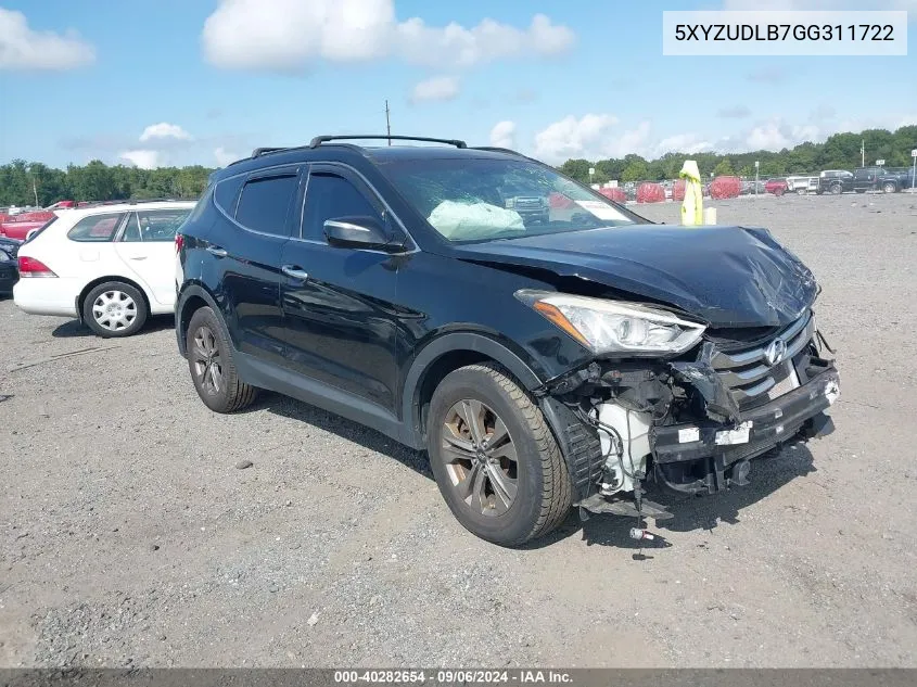 2016 Hyundai Santa Fe Sport 2.4L VIN: 5XYZUDLB7GG311722 Lot: 40282654