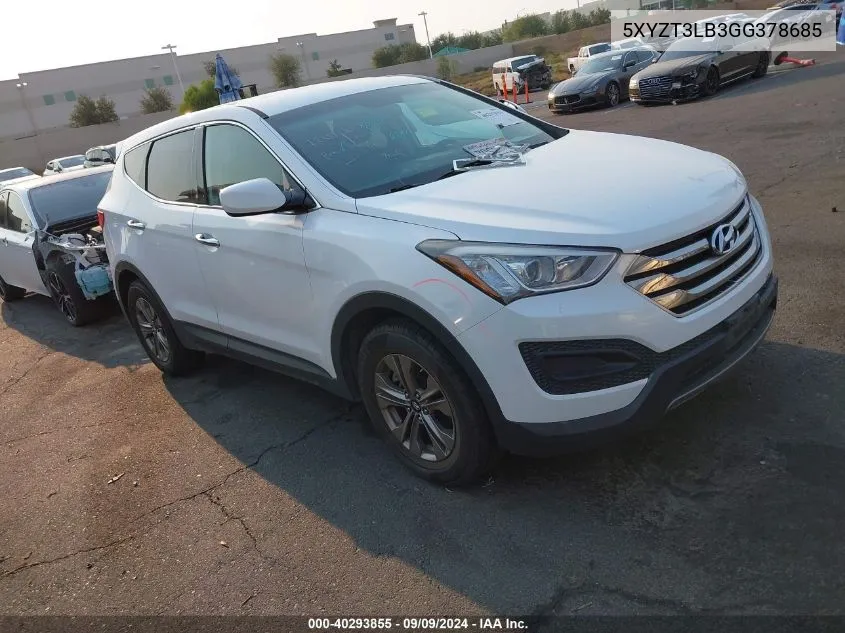 2016 Hyundai Santa Fe Sport 2.4L VIN: 5XYZT3LB3GG378685 Lot: 40293855