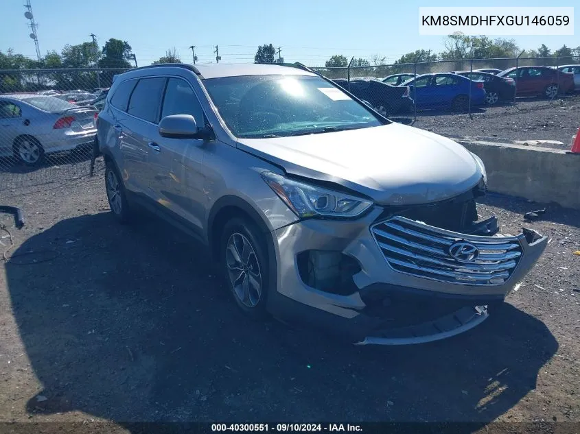 KM8SMDHFXGU146059 2016 Hyundai Santa Fe Se