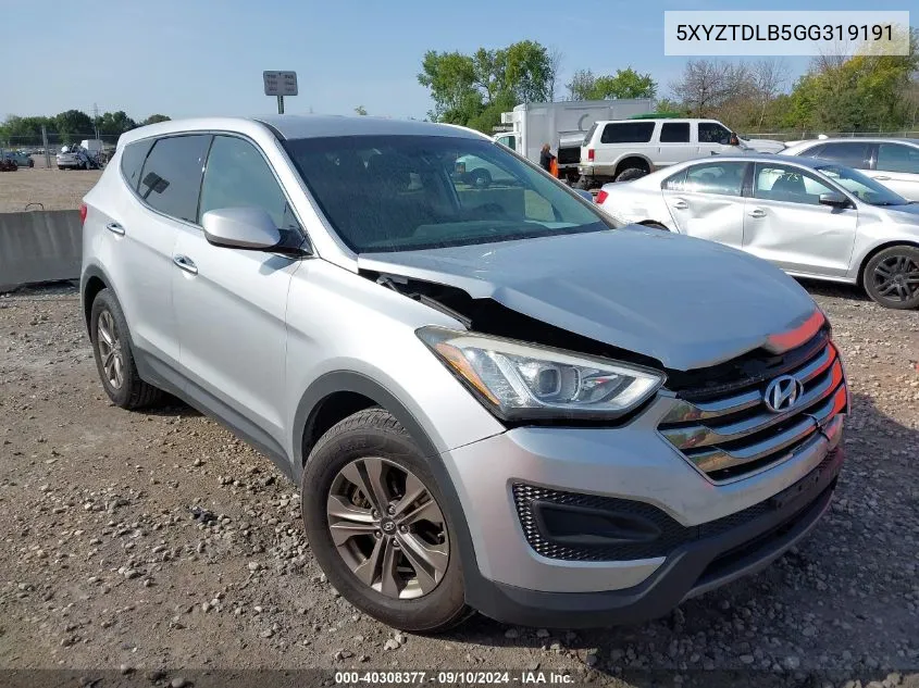 2016 Hyundai Santa Fe Sport VIN: 5XYZTDLB5GG319191 Lot: 40308377