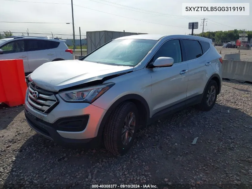 2016 Hyundai Santa Fe Sport VIN: 5XYZTDLB5GG319191 Lot: 40308377