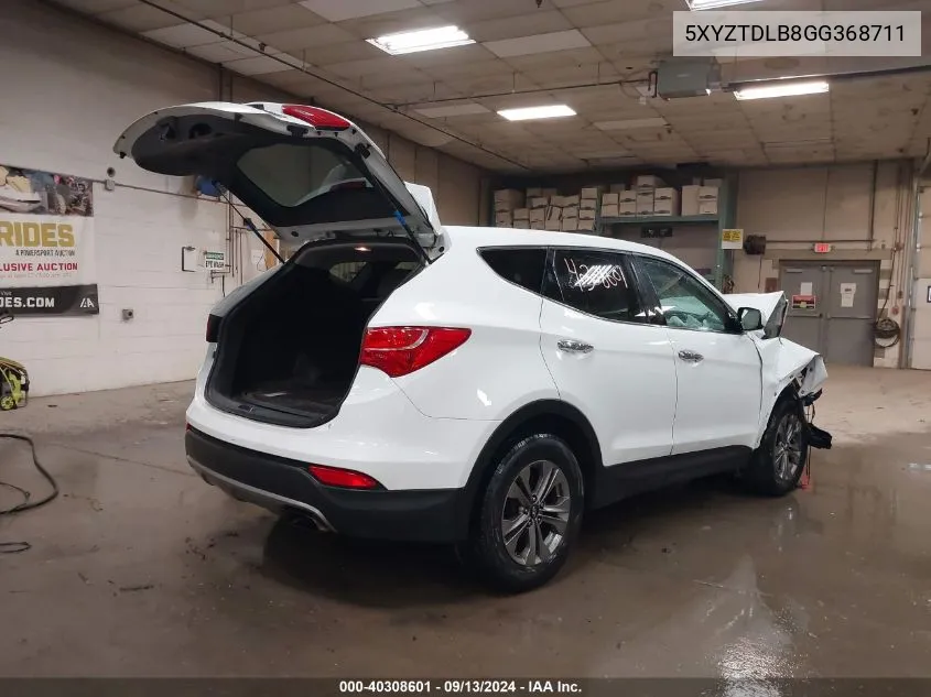 2016 Hyundai Santa Fe Sport 2.4L VIN: 5XYZTDLB8GG368711 Lot: 40308601