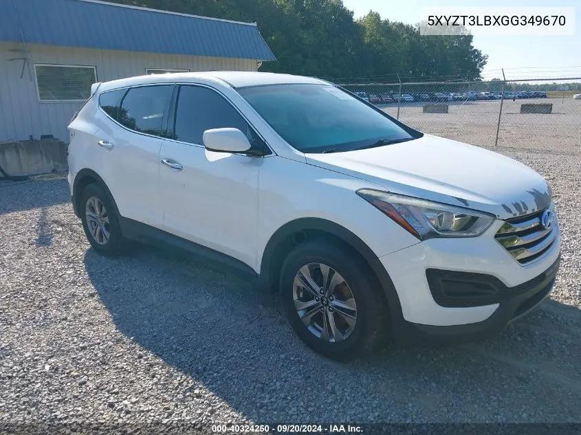 2016 Hyundai Santa Fe Sport 2.4L VIN: 5XYZT3LBXGG349670 Lot: 40324250