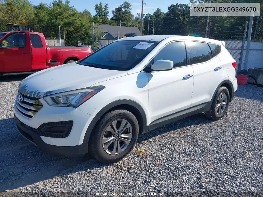 2016 Hyundai Santa Fe Sport 2.4L VIN: 5XYZT3LBXGG349670 Lot: 40324250