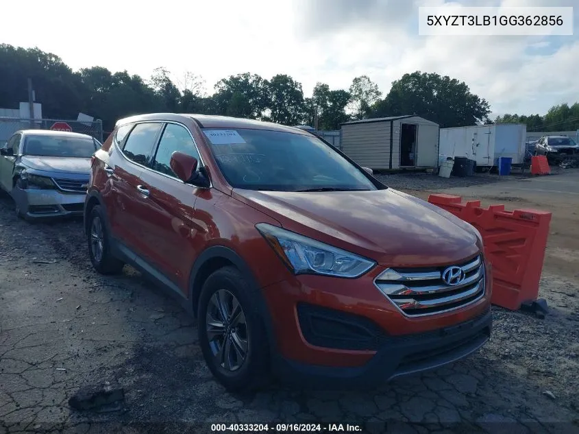 2016 Hyundai Santa Fe Sport 2.4L VIN: 5XYZT3LB1GG362856 Lot: 40333204