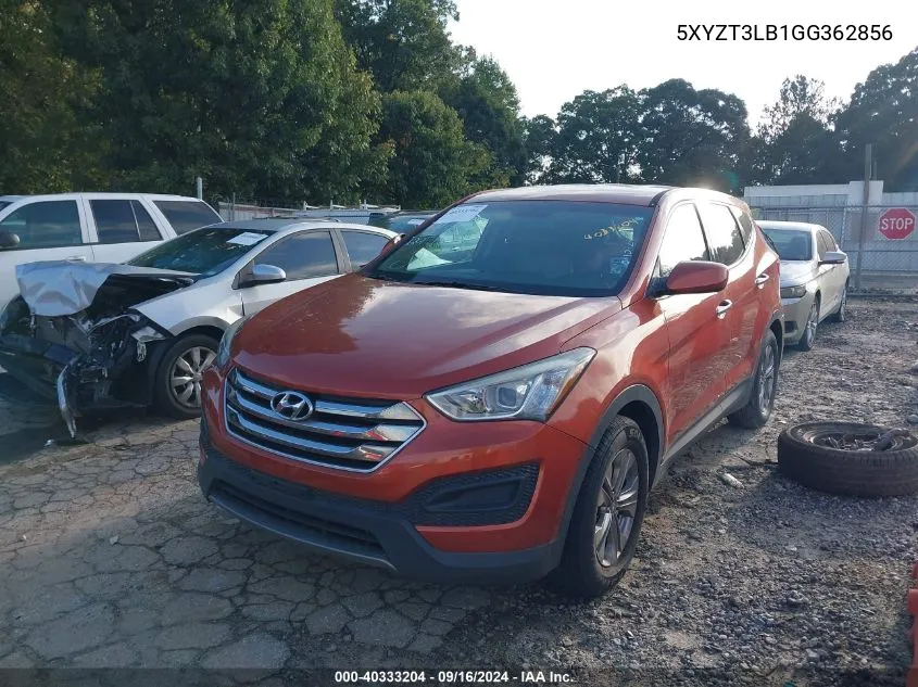 2016 Hyundai Santa Fe Sport 2.4L VIN: 5XYZT3LB1GG362856 Lot: 40333204