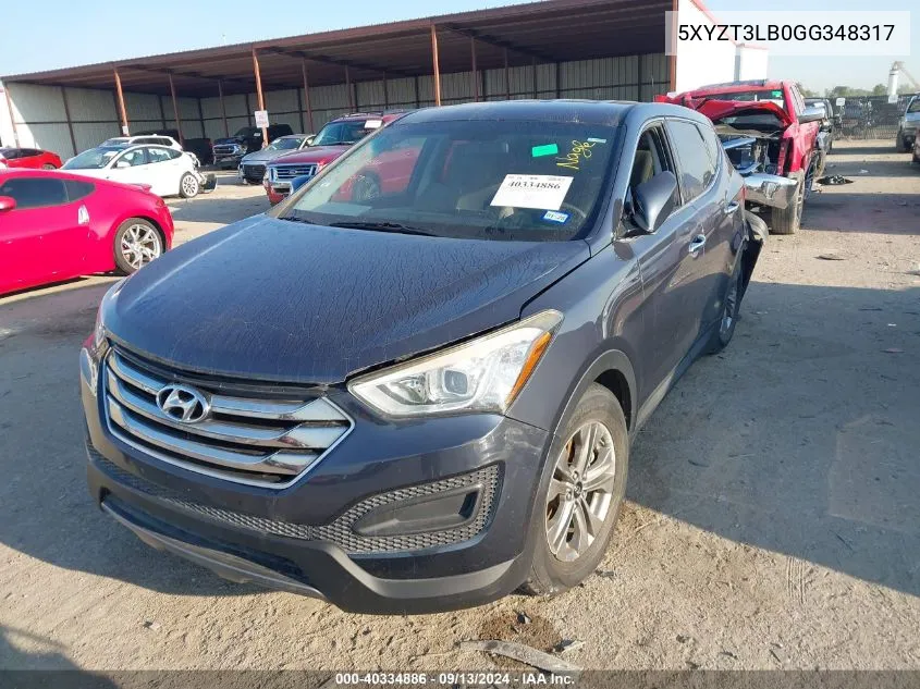 2016 Hyundai Santa Fe Sport 2.4L VIN: 5XYZT3LB0GG348317 Lot: 40334886