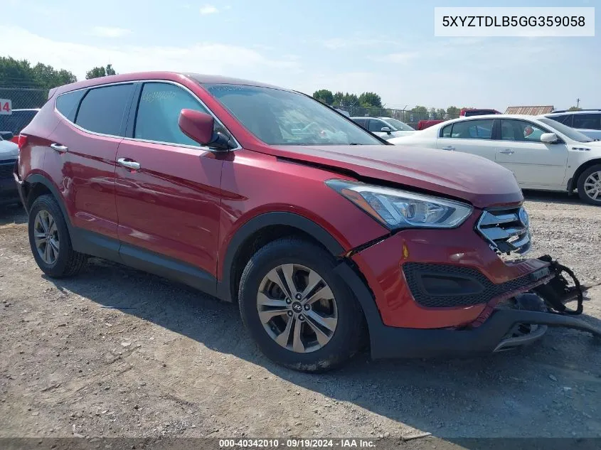 5XYZTDLB5GG359058 2016 Hyundai Santa Fe Sport 2.4L