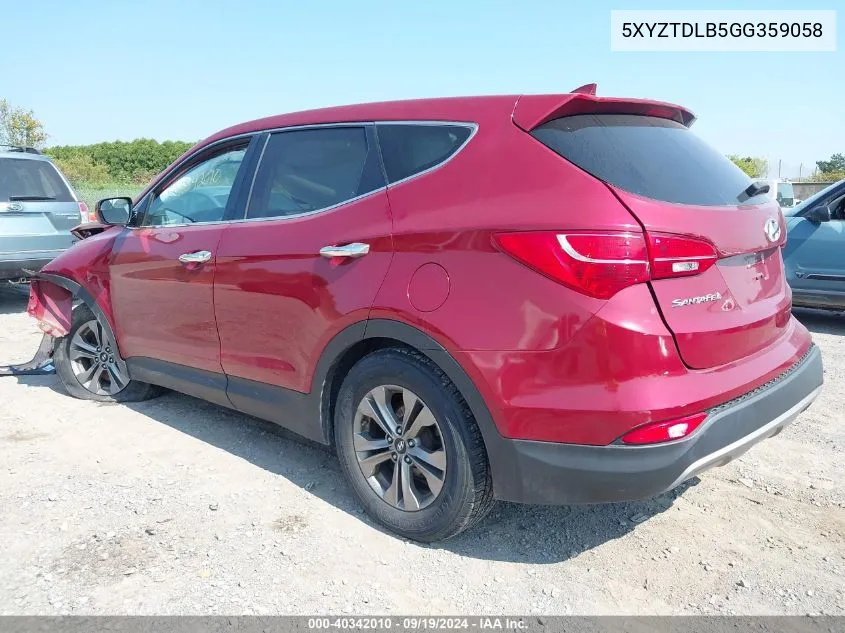 5XYZTDLB5GG359058 2016 Hyundai Santa Fe Sport 2.4L