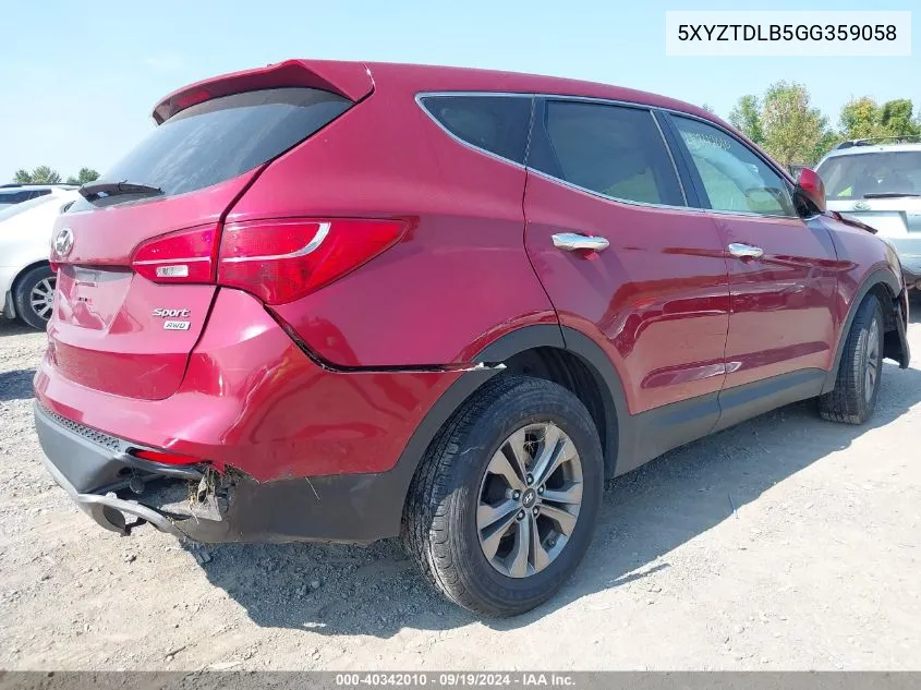 5XYZTDLB5GG359058 2016 Hyundai Santa Fe Sport 2.4L