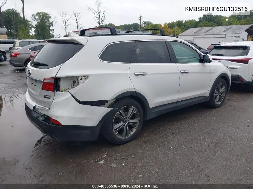 KM8SRDHF6GU132516 2016 Hyundai Santa Fe Limited