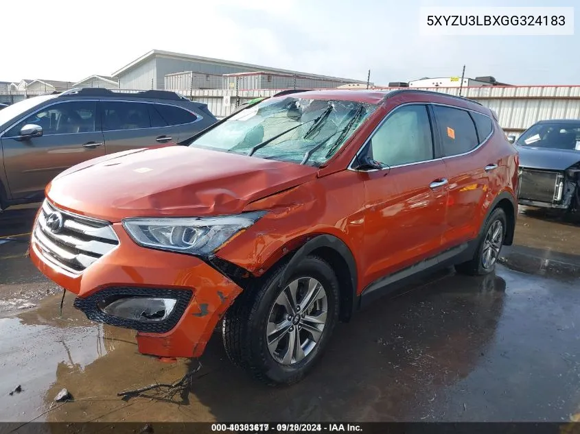 2016 Hyundai Santa Fe Sport 2.4L VIN: 5XYZU3LBXGG324183 Lot: 40383617