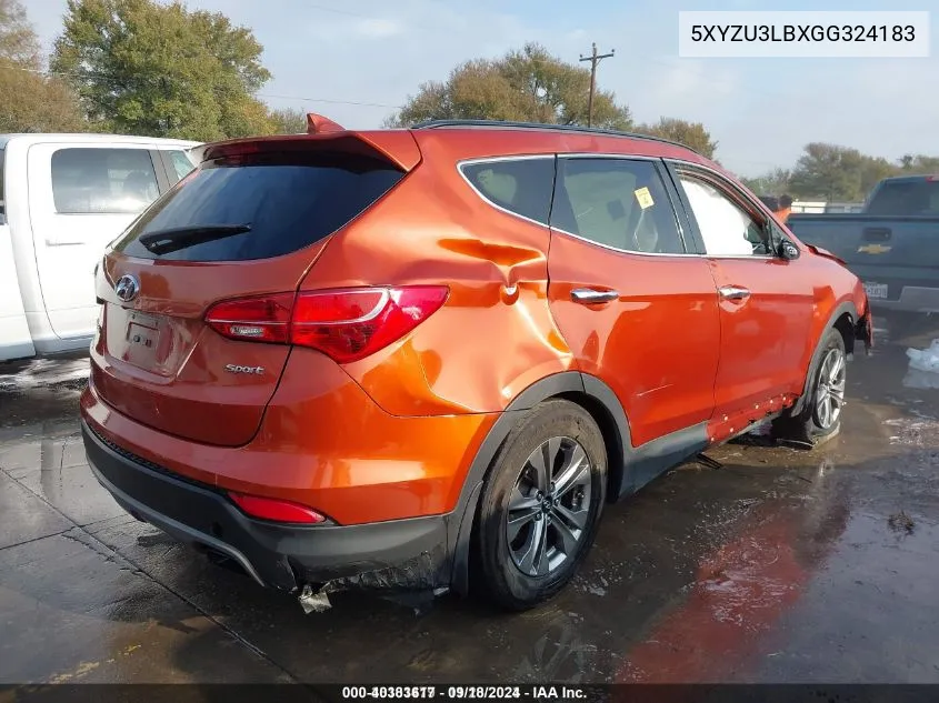 2016 Hyundai Santa Fe Sport 2.4L VIN: 5XYZU3LBXGG324183 Lot: 40383617